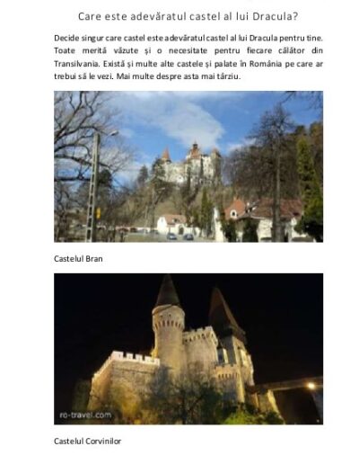 Ghid de calatorie Transilvania Castelul Dracula