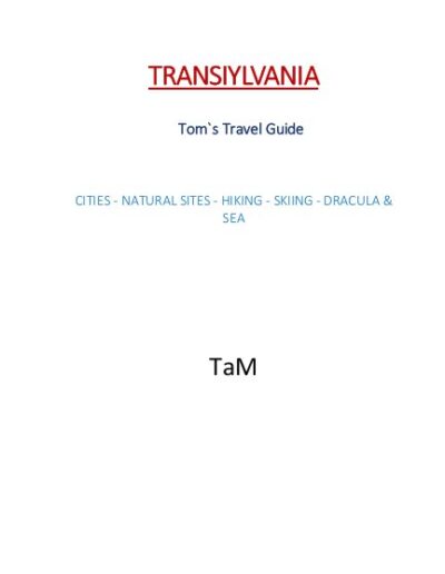Title Travel Guide Transylvania