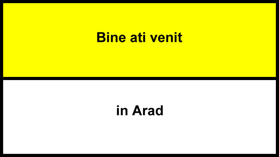 Bine ati venit Arad