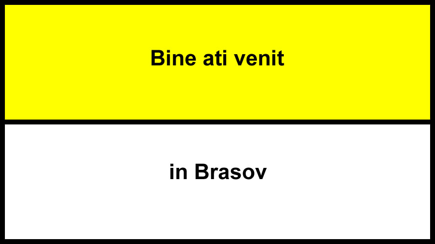 Bine ati venit Brasov