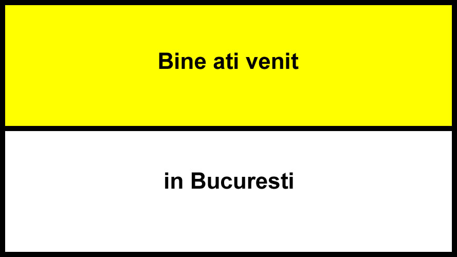 Bine ati venit Bucuresti