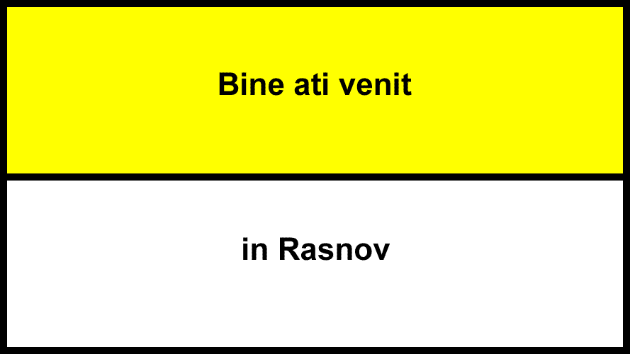 Bine ati venit Rasnov