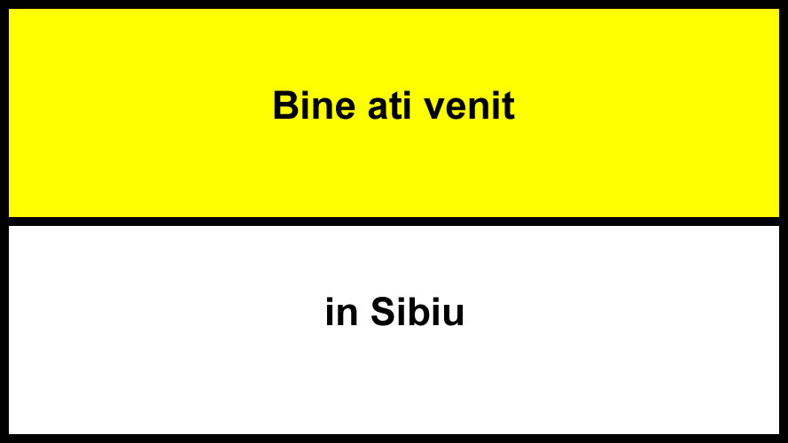 Bine ati venit Sibiu