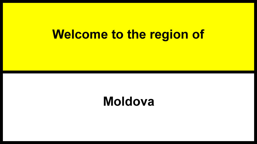 Welcome to the region Moldova